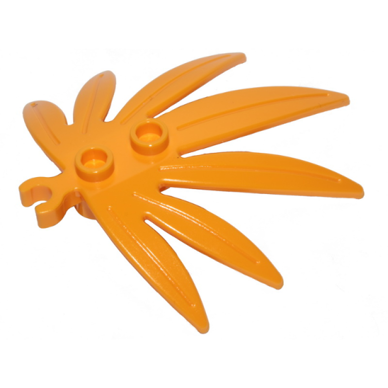 Plant Bladeren 6x5 palm blad met open clip Bright Light Orange